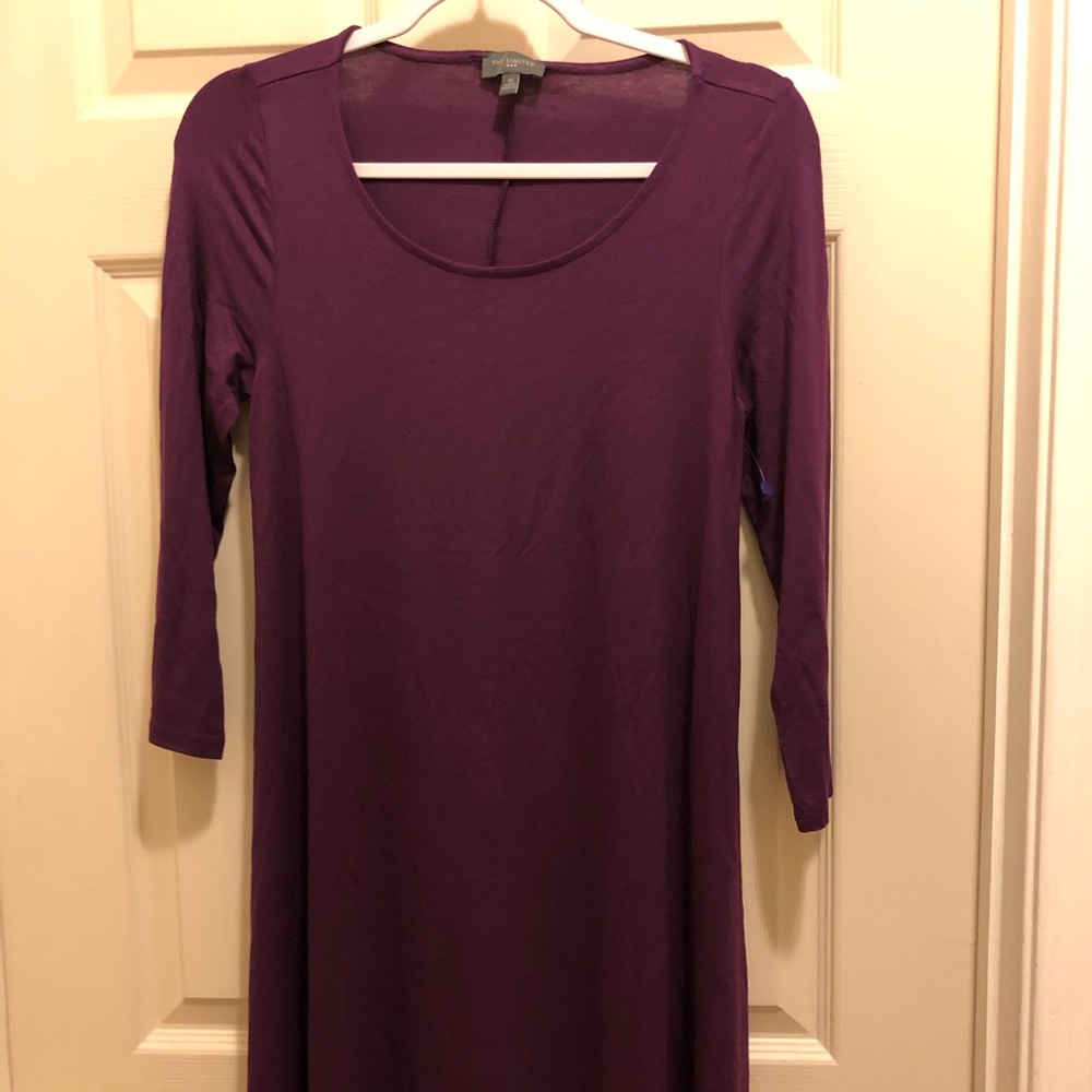 The Limited plum soft cotton dress.